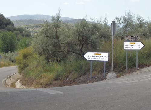 The road to Fuente Alhama.